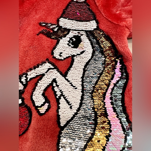 Toddler Girl HM Unicorn sequin sweatshirt size 4 - Picture 3 of 7